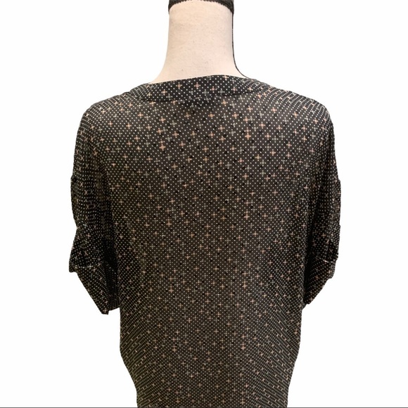 CAbi Black Swiss Dot Sheer Top Style #239 Sz S - Picture 6 of 10